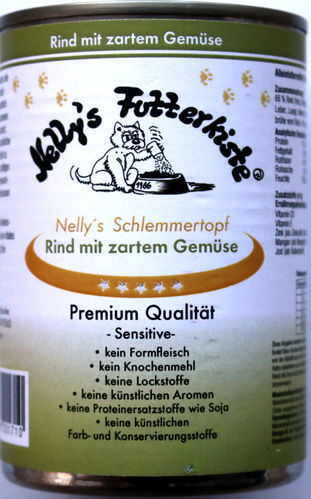 Nelly`s Schlemmertopf Rind mit zartem Gemüse, 400g