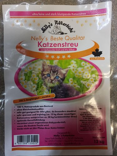 Nelly`s Katzenstreu, 12kg, für Tierheim Karlsruhe