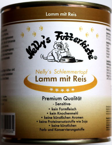 Nelly`s Schlemmertopf Lamm mit Reis, 800g für Iltis 2012